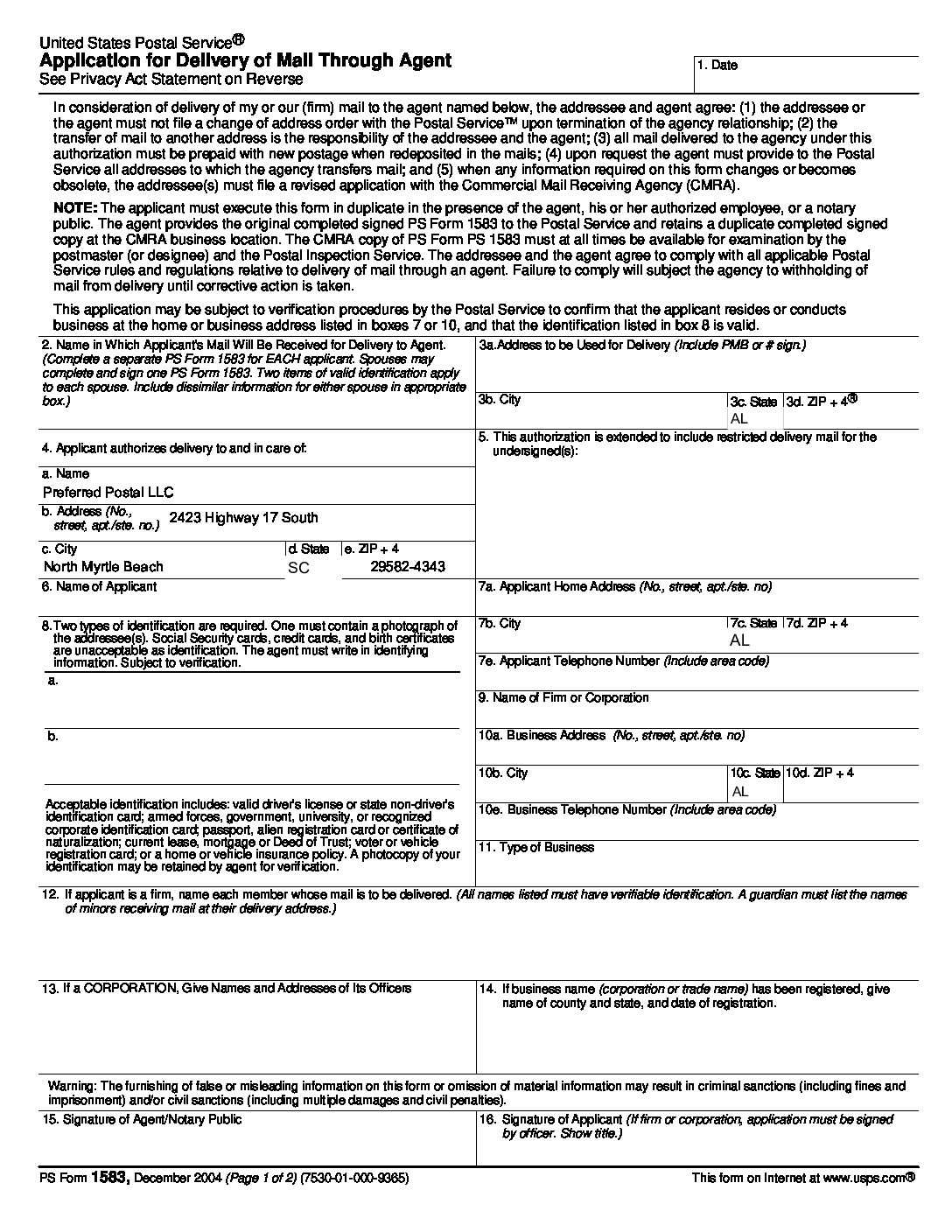 USPS Form 1583: Everything you need to know